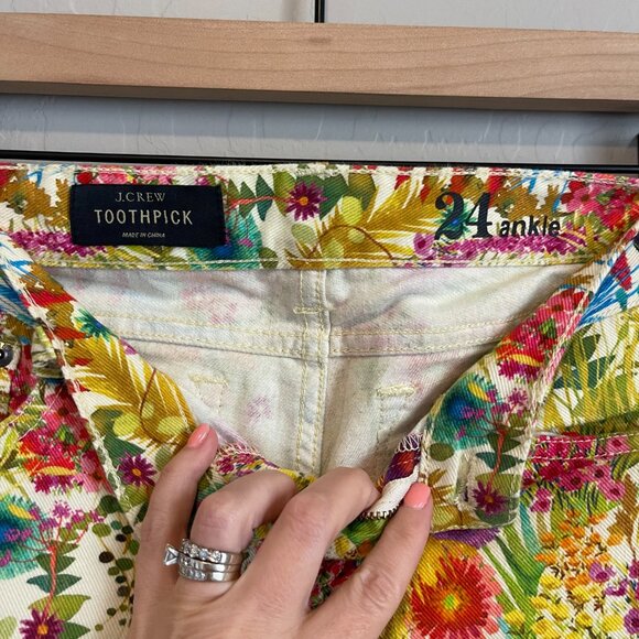 J. Crew x Liberty Floral Ankle Toothpick Jeans - 24 - Picture 4 of 7